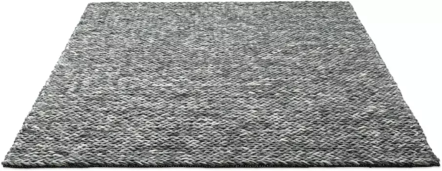 Шерстяной ковер THEKO "Arlberg", прямоугольный, из чистой шерсти, вид вязаного плетения, идеально подходит для гостиной и спальни 70х140 см, темно-серый