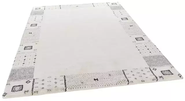 Шерстяной ковер THEKO "Денвер 1999", прямоугольный, чистая шерсть, дизайн Gabbeh, ручная работа, с каймой 170х240 см, бежевый