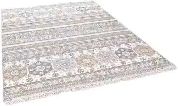 Шерстяной ковер THEKO "Империал Шааль - 1719", прямоугольный, чистая шерсть, ручная работа, с бахромой 170х240 см, цвет wollwei