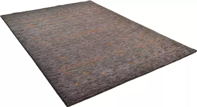 Шерстяной ковер THEKO "Nebraska ZO89615", прямоугольный, ковер ручной работы, чистая шерсть, структура Gabbeh, ручная работа 70х140 см, цвет anthrazit