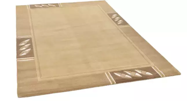 Шерстяной ковер THEKO "Royal Nepali 3029", прямоугольный, чистая шерсть, ручная прошивка, современный дизайн, с каймой 140х200 см, цвет orange