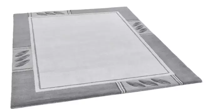 Шерстяной ковер THEKO "Royal Nepali 3029", прямоугольный, чистая шерсть, ручная прошивка, современный дизайн, с каймой 250х350 см, серый