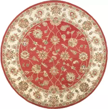 Шерстяной ковер THEKO "Royal Ziegler 503", круглый, чистая шерсть, ручная прошивка, восточный вид 150 см, цвет terra
