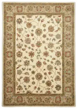 Шерстяной ковер THEKO "Royal Ziegler 503", прямоугольный, из чистой шерсти, ручная прошивка, восточный вид, с каймой 60х90 см, бежевый