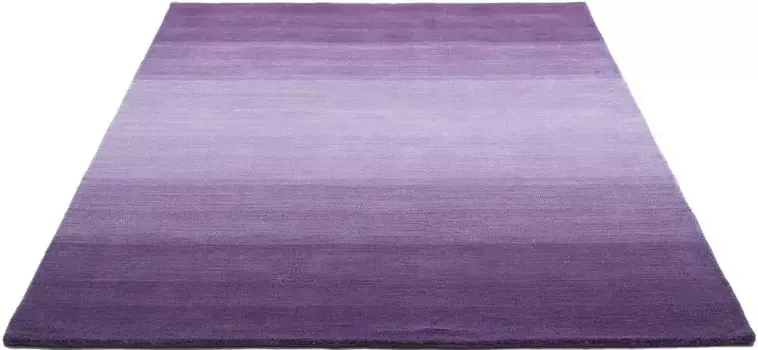 Шерстяной ковер THEKO "Wool Comfort", прямоугольный, ковер ручной работы, чистая шерсть, ручная работа, яркие цвета, скандинавский 60х90 см, цвет lila