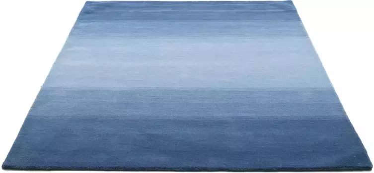 Шерстяной ковер THEKO "Wool Comfort", прямоугольный, ковер ручной работы, чистая шерсть, ручная работа, яркие цвета, скандинавский 140х200 см, синий