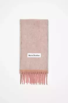 Шерстяной мохеровый шарф - Узкий Acne Studios, Dusty pink
