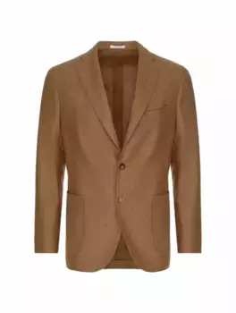Шерстяной однобортный пиджак Boglioli, коричневый