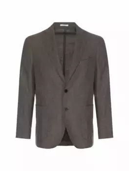 Шерстяной однобортный пиджак Boglioli, серый