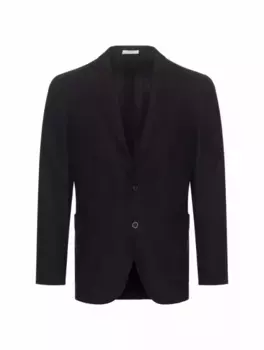 Шерстяной однобортный пиджак Boglioli, тёмно-синий