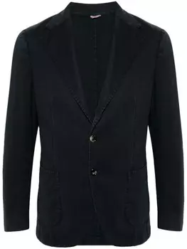 Шерстяной однобортный пиджак Dell'oglio, синий