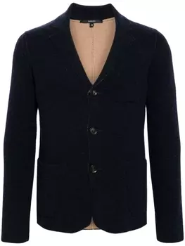Шерстяной однобортный пиджак Gucci, синий
