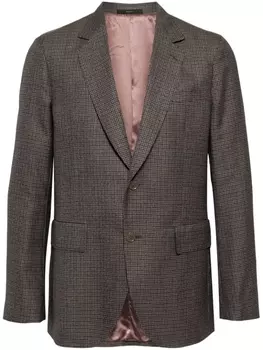 Шерстяной однобортный пиджак Paul Smith, коричневый