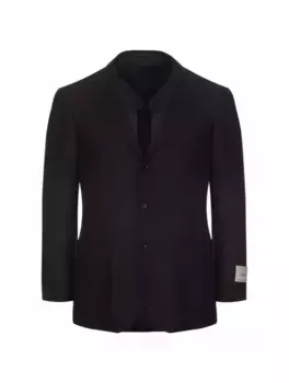 Шерстяной однобортный пиджак Ring Jacket, тёмно-синий