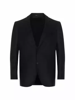 Шерстяной однобортный пиджак Sartorio, тёмно-синий