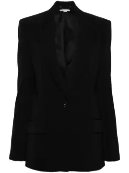 Шерстяной однобортный пиджак STELLA MCCARTNEY, черный