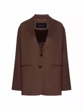 Шерстяной однобортный жакет Kiton, коричневый