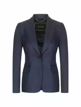 Шерстяной однобортный жакет Kiton, тёмно-синий