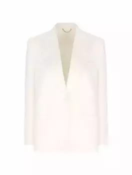 Шерстяной однобортный жакет Magda Butrym, белый