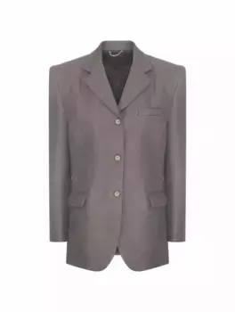 Шерстяной однобортный жакет Magda Butrym, серый