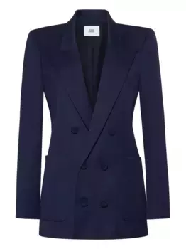 Шерстяной пиджак Adam Lippes, синий