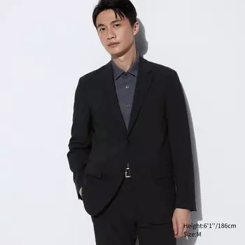 Шерстяной пиджак AirSense UNIQLO, черный