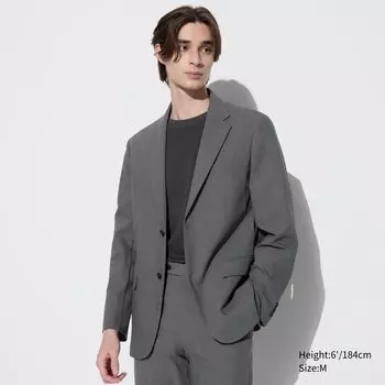 Шерстяной пиджак AirSense UNIQLO, серый