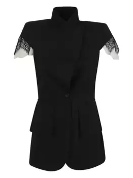 Шерстяной пиджак Alexander McQueen, черный