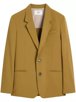 Шерстяной пиджак AMI Paris, желтый