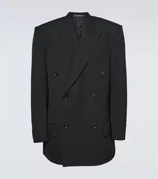 Шерстяной пиджак Balenciaga, черный