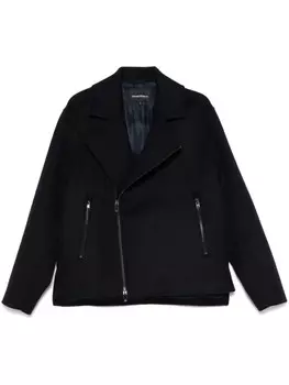 Шерстяной пиджак Emporio Armani, синий