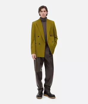 Шерстяной пиджак из зернистой шерсти Bottega Veneta