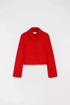 Шерстяной пиджак JIL SANDER, красный