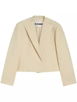 Шерстяной пиджак Jil Sander, нейтральный цвет