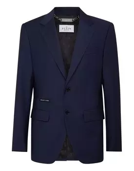 Шерстяной пиджак LS Philipp Plein, цвет Dark Blue