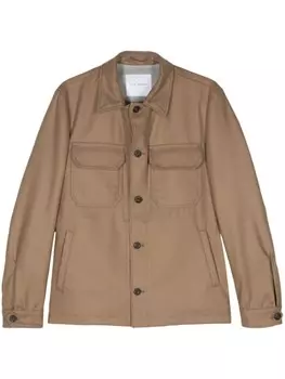 Шерстяной пиджак LUIGI BIANCHI MANTOVA, коричневый