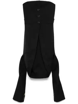 Шерстяной пиджак Moschino, черный