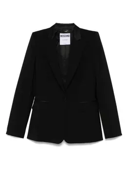 Шерстяной пиджак Moschino, черный