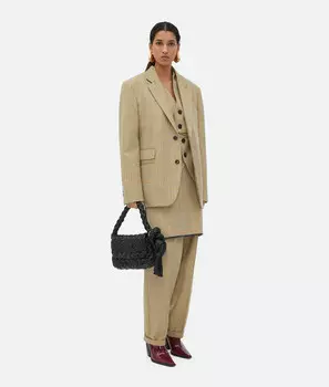 шерстяной пиджак принца Уэльского Bottega Veneta, синий/желтый/бежевый