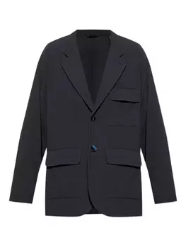 Шерстяной пиджак с карманом-клапаном от Giorgio Armani, черный