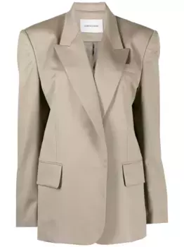 Шерстяной пиджак с заостренным воротником Low Classic, нейтральный