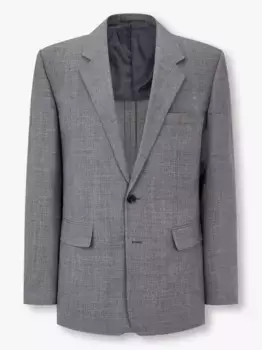 Шерстяной пиджак с заостренными лацканами Man On The Boon., серый