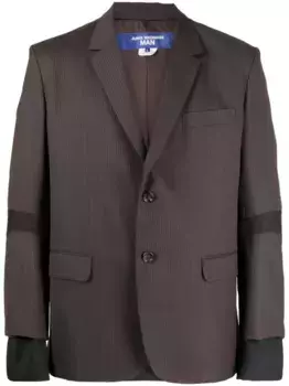 Шерстяной пиджак со вставками Junya Watanabe MAN, коричневый