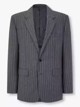 Шерстяной пиджак в полоску Man On The Boon., серый