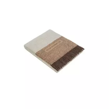 Шерстяной плед Borbonese Avenue с бахромой, серо-голубой