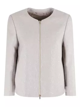 Шерстяной приталенный пиджак Herno, нейтральный