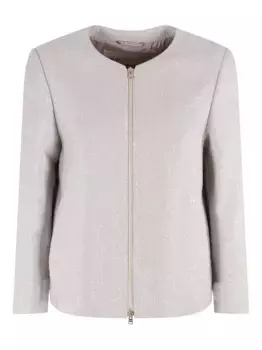 Шерстяной приталенный жакет Herno, нейтральный