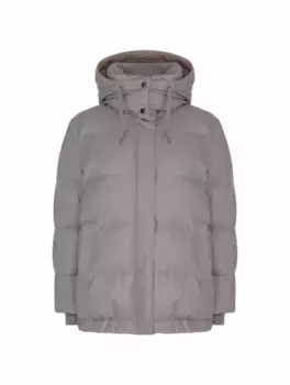 Шерстяной пуховик Brunello Cucinelli, серый