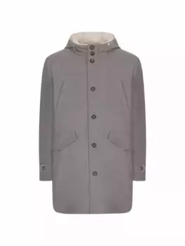 Шерстяной пуховик Eleventy, серый