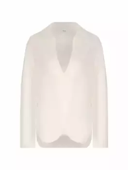 Шерстяной пуловер Allude, белый